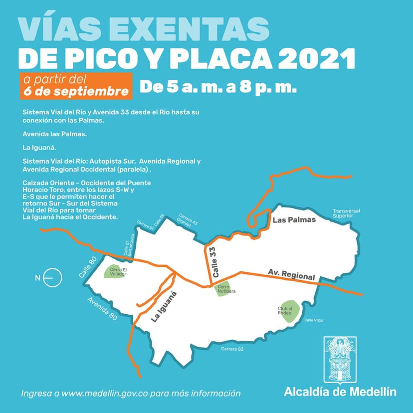 Pico y placa motos en Medellín